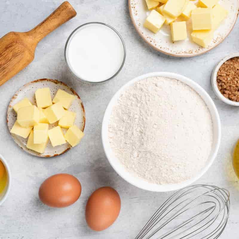 Ingredients Needed to Make Mary Berry Coffee and Walnut Cake