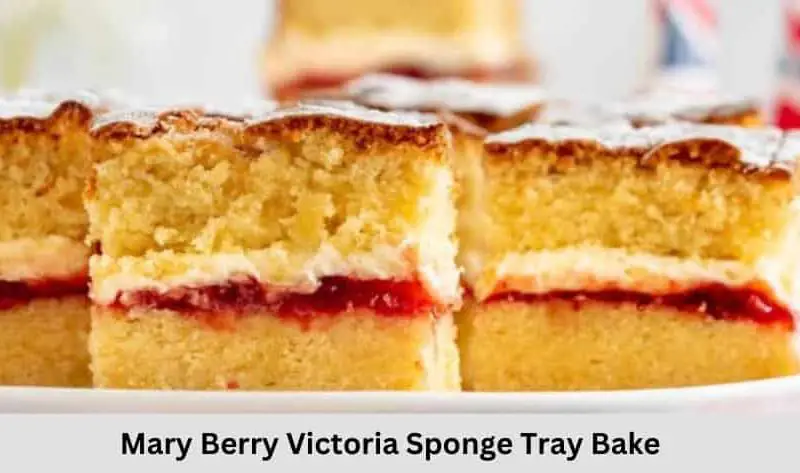 Mary Berry Victoria Sponge Tray Bake Recipe