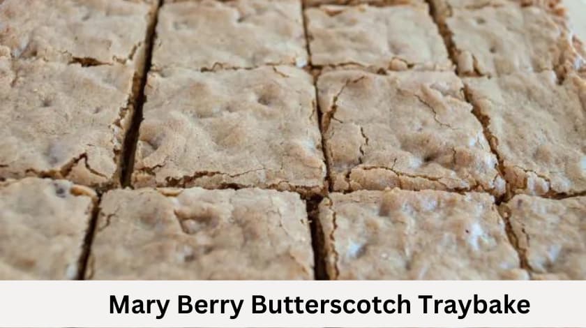 Easy Mary Berry Butterscotch Traybake Recipe - British Recipes Book
