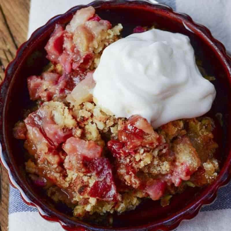 Mary Berry Rhubarb and Pear Crumble Recipe