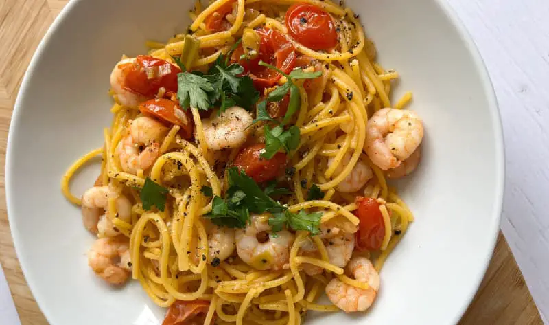 Jamie Oliver prawn linguine recipe