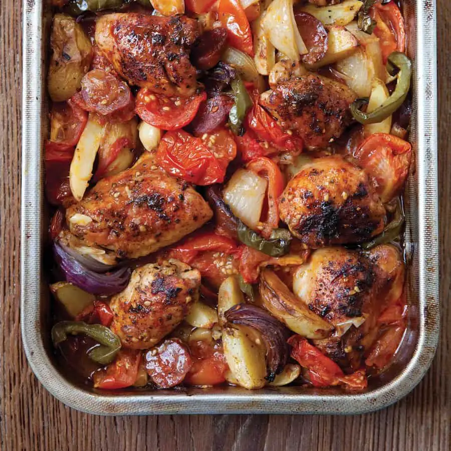 Hairy Bikers Chicken and Chorizo Tray Bake